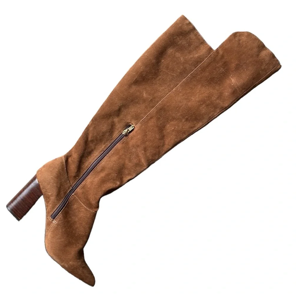 Lia Line Thick Heel Over Knee Boot